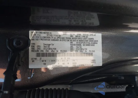 2016 Ford Focus Se z USA, uszkodzony, nr VIN 1FADP3F21GL334804